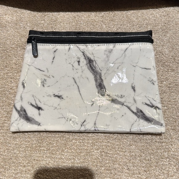 Lesportsac Black and White Marble Duffel Bag - Picture 2 of 6